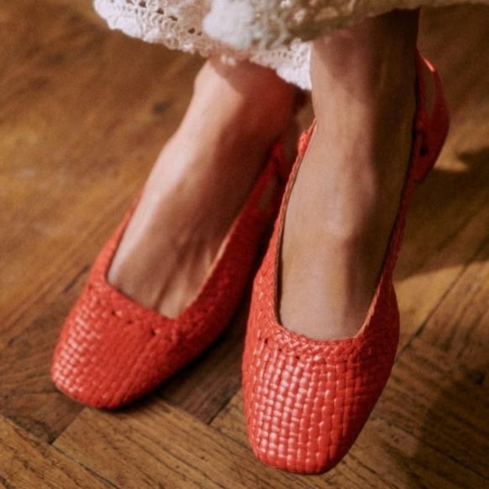 Sezane Noemie Heeled Pumps - Coral